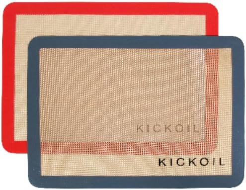 Silicone Baking Mat Half Sheet Non Stick Food Safe Baking Sheet for Oven - Replace Reusable Parchment Paper- Silicone Induction Cooktop Protector, Pan Liner 2 Pack,Cooking Essentials Gadgets