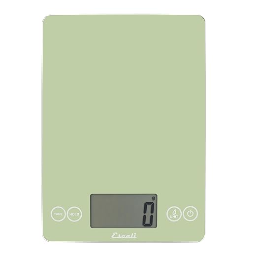 Escali Arti Classic Digital Coffee Scale Espresso Scale and Countertop Food Scale, 15-Pound Capacity, Green