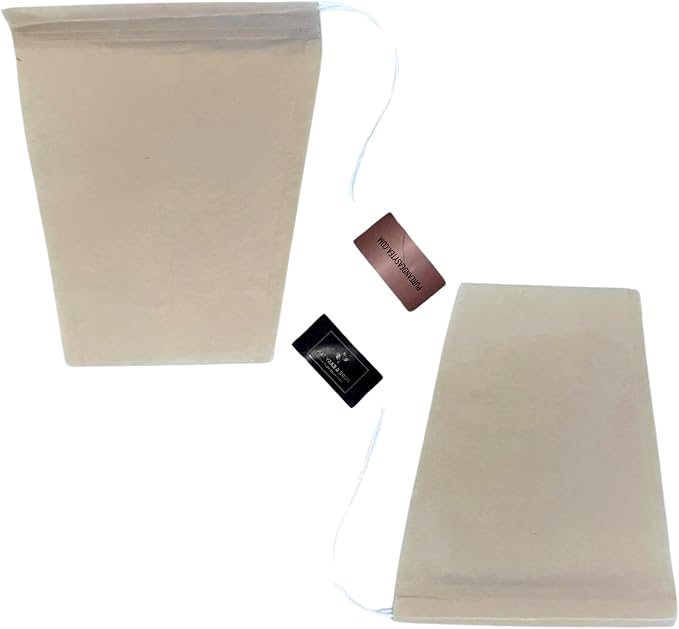 Premium Tea Filter Bags, Natural Drawstring Tea Infusers for Loose Leaf, Unbleached & Eco-Friendly, Disposable Steeping Sachets, Pack of 150