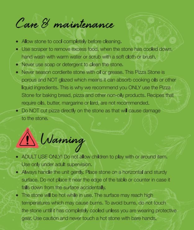 BIRDROCK HOME Pizza Stone for Oven and Grill | 16" Cordierite Baking Stone for Cooking, Bread, Pie, BBQ | Indoor - Outdoor | Grill, Smoker, Toaster Use | Ceramic Sheet for Crispy Crust (Round)