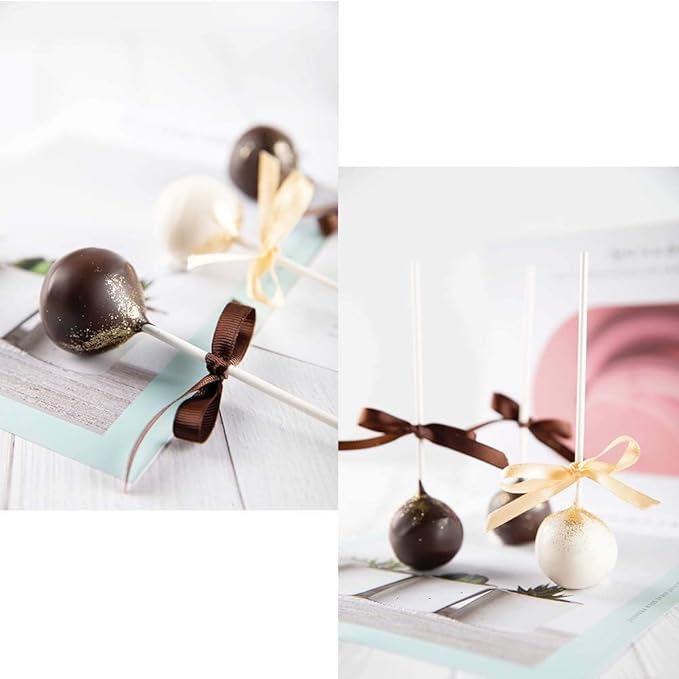 OCPO Kitchen Truffle Silicone Mold for Baking Mousse Cake French Dessert Pastry Chocolate Pudding Cupcake, Non-Stick & Easy Release, Truffle Ball Shape (15-Cavity)