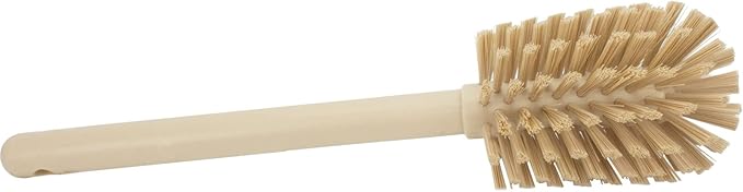 SPARTA Large Water Bottle Brush Ideal for Wide-Mouth Jars, Bottles and Tumblers, Dishwashing Tool with Handle for Home and Commercial Kitchens, Plastic, 12 Inches, Tan, (Pack of 6)
