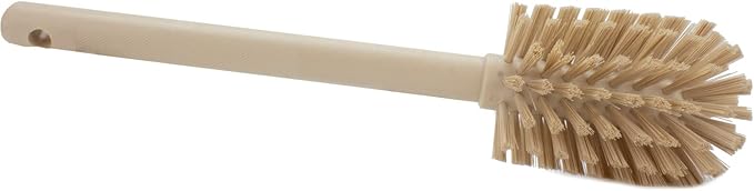 SPARTA Large Water Bottle Brush Ideal for Wide-Mouth Jars, Bottles and Tumblers, Dishwashing Tool with Handle for Home and Commercial Kitchens, Plastic, 12 Inches, Tan, (Pack of 6)