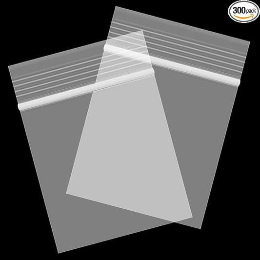 300pcs 1" x 1" Plastic Zip Bags, 2 mil Thick, Clear Small Pill Bag, Mini Zip Baggies, Reclosable Zipper Poly Bag for Travel, Storage, Packaging