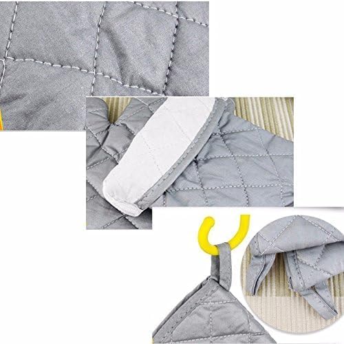 13 Inch Heat Resistant Oven Gloves New Cotton Oven Mitts Kitchen Gloves High Temperature Cooking Tool BBQ Gloves (13" Silver, 13 Inch)