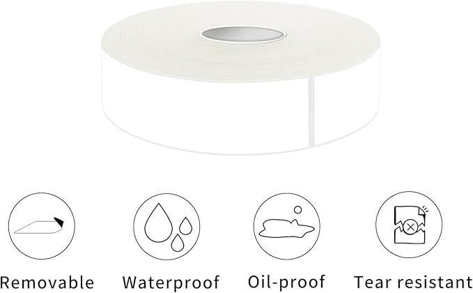 500 Blank Removable Freezer Labels Water Oil Resistant with Perforation Line for Food Containers Jars Pantry Organization (Ink Quick-Dry，1” x 3”)