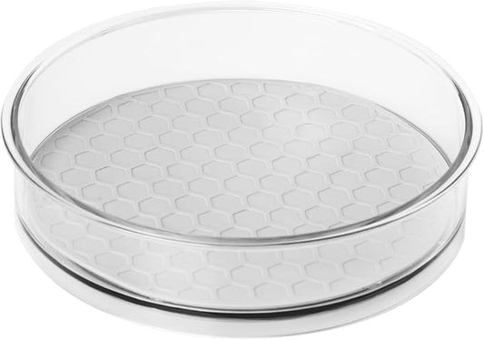 Spectrum Lazy Susan Organizer, Hexa Round Small (1-Pack) - Lazy Susan Turntable for Cabinet, Refrigerator, Pantry, Table, & Shelf - Rotating & Spinning Pantry Organization & Storage for Fridge