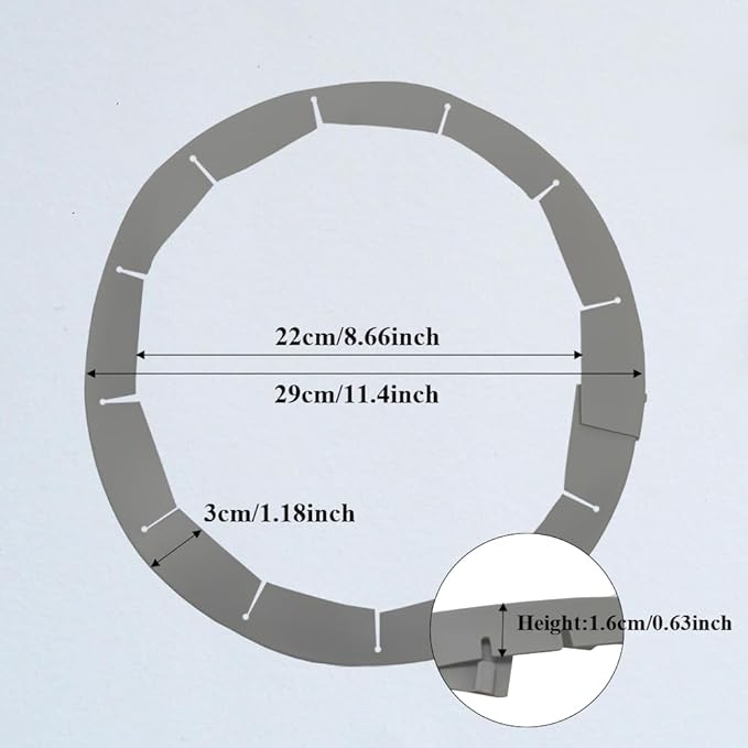 Adjustable Pie Crust Shields Baking Protectors, Silicone Cover Ring Fits 8-11.4 Inch Pies, Baking Pie Pizza Crust Shield Protector Cover for Edges (Grey-2pcs)