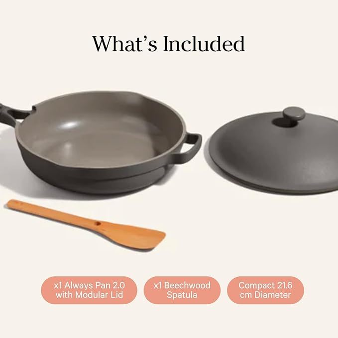 Our Place Mini Always Pan 2.0-8.5” (1.2 Qt) Nonstick, Toxin-Free Ceramic Cookware | Patented 10-in-1 Aluminum Frying & Sauté Pan | Safe for Oven, Induction & All Cooktops up to 450°F | Char