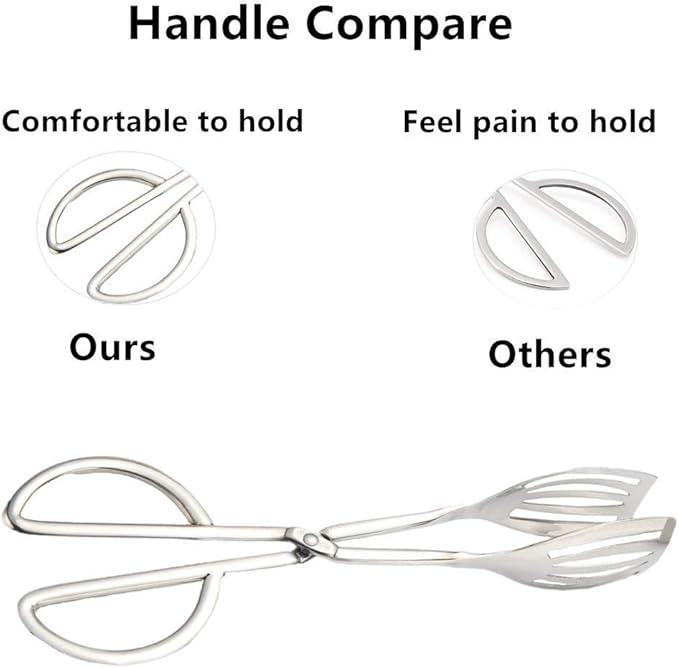 Stainless Steel Buffet Tongs - Set of 2, 10.3'