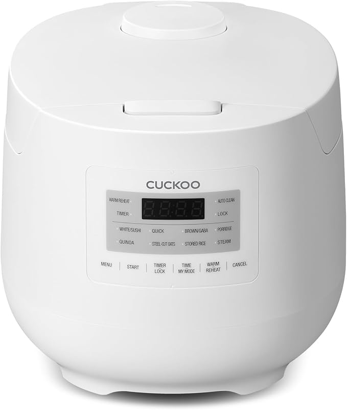 CUCKOO CR-0641F 6-Cup (Uncooked) / 12-Cup (Cooked) Micom Rice Cooker & Warmer with Nonstick Inner Pot, 11 Menu Modes, Fuzzy Logic Tech, Auto Clean (White)