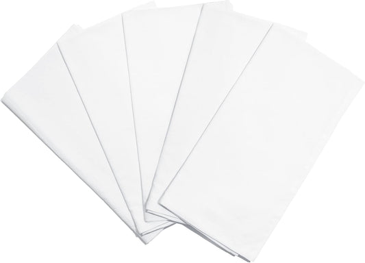 Organic Cotton Tea Towels for Embroidery - Blank Flour Sack Dish Towels for Embroidery - Perfect White Kitchen Towels for Embroidery and Crafts to Customize and Personalize - 27"x27" (White - 5 Pack)