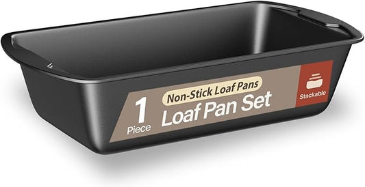 BAKKENMASTER Loaf Pan Set 1-Piece - Deluxe Nonstick Carbon Steel Bakeware for Perfect Bread and Cakes – Dishwasher Safe, Premium Pans for Home Baking