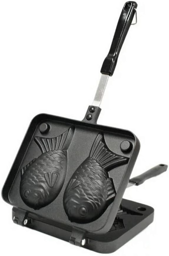 JapanBargain, Taiyaki Maker Japanese Fish-shaped Hot Cake Maker Mold Waffle Pan Cake Pan Bread Waffle Pancake Maker