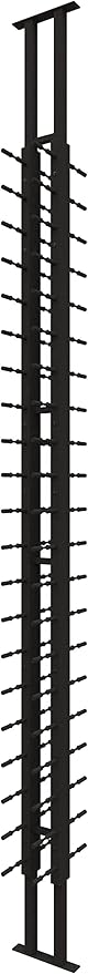 Ultra Wine Racks Floor-to-Ceiling Mount Display (2 Side, Single Deep, Black, Holds 42 Wine Bottles) - Modern Metal Wine Storage for Wine Cellars, Home Bars, Kitchens, and Dining Rooms