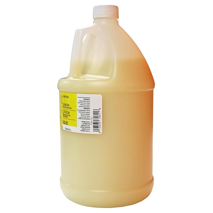 Lorann Oils Lemon Bakery Emulsion: Tangy Lemon Essence, Perfect for Amplifying Citrus Tones in Cakes, Cookies & Desserts, Gluten-Free, Keto-Friendly, Lemon Extract Alternative Essential