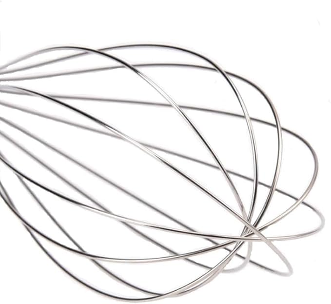 10 inch Stainless Steel Whisk, 5 inches for mixing small amounts of liquids, milkshakes, coffee, juice, etc. 2-piece set (buy 10 inches and get 5 inches as a gift) silver