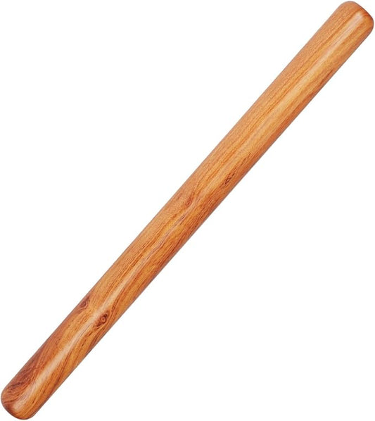 Natural Solid Bubinga Wood French Rolling Pin for Baking | Straight rod type | High-Density Professional Dough Roller (straight - 15.75‘L)