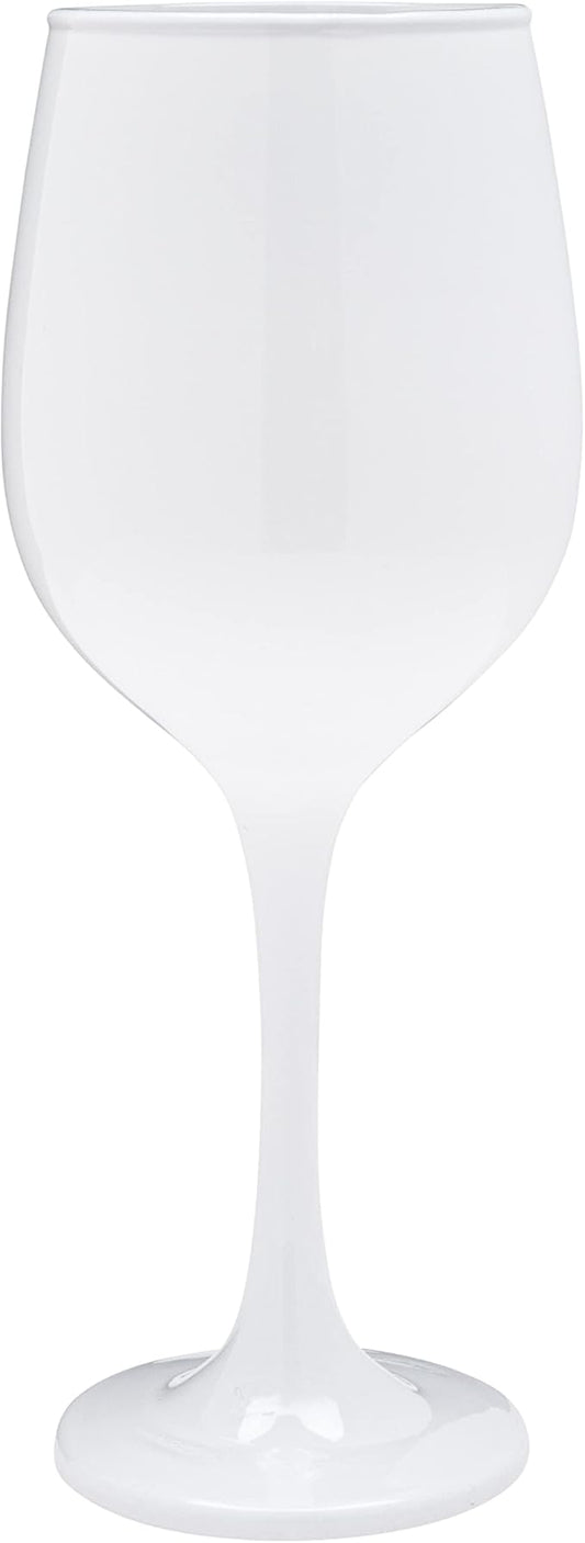 Vikko Decor Fancy White Wine Glasses, 14 Oz With Stem - Thick & Durable, Dishwasher Safe, Great For Wine Tasting - Set Of 6 Decorative Goblets
