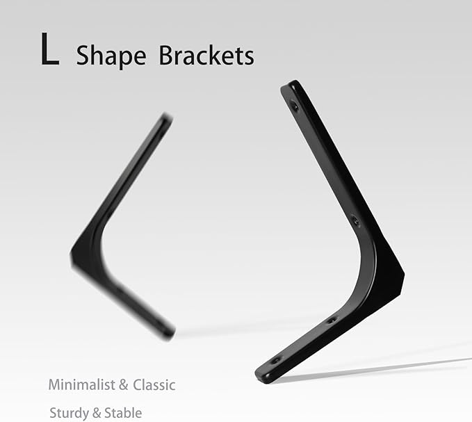 DINZI LVJ Long Wall Shelves, 31.5 Inch Wall Mounted Shelves Set of 2, Easy-to-Install, Wall Storage Ledges with Sturdy Metal Brackets for Living Room, Bathroom, Bedroom, Kitchen, Gray Wash