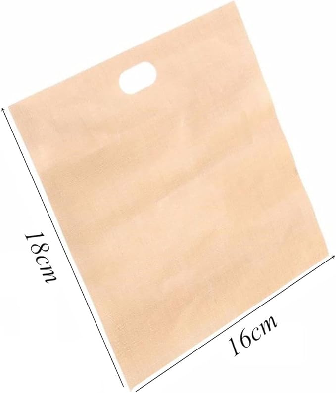 2 Pcs Yellow Toaster Bags for Grilled Cheese Sandwiches Baked Toast Food Bags Made Easy Reusable Size 16 * 18cm Comfortable and Environmentally Toaster Oven Cookware