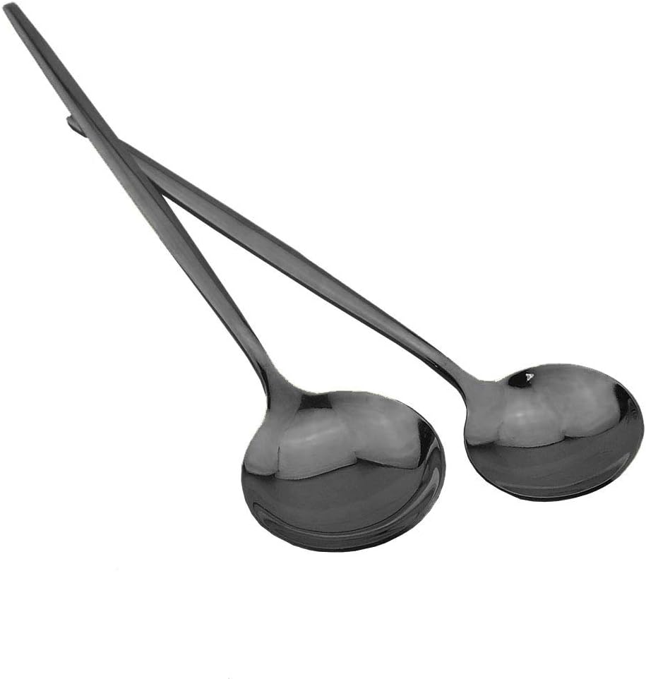 Shiny Black Silverware Set, JASHII 20-Piece Stainless Steel Satin Finish Flatware Set, Kitchen Utensil Set, Mirror Polished Tableware Cutlery Set for Home and Restaurant, Dishwasher Safe