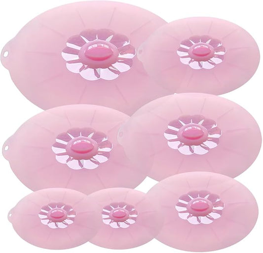 Silicone Lids Covers - Microwave Food Cover for Bowls,Cups,Pots,Pans Food Safe BPA Free Silicone Bowl Covers Easy to Clean and Storage