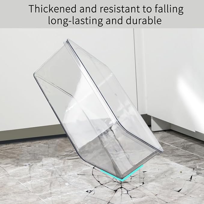 Clear Storage Bins With Lids,5 Packs Food Storage Organizer,Cabinet Storage Basket for Clothing, Towels, Cosmetics, Kitchen Storage Containers,Transparent Pantry Containers (3L+2S)