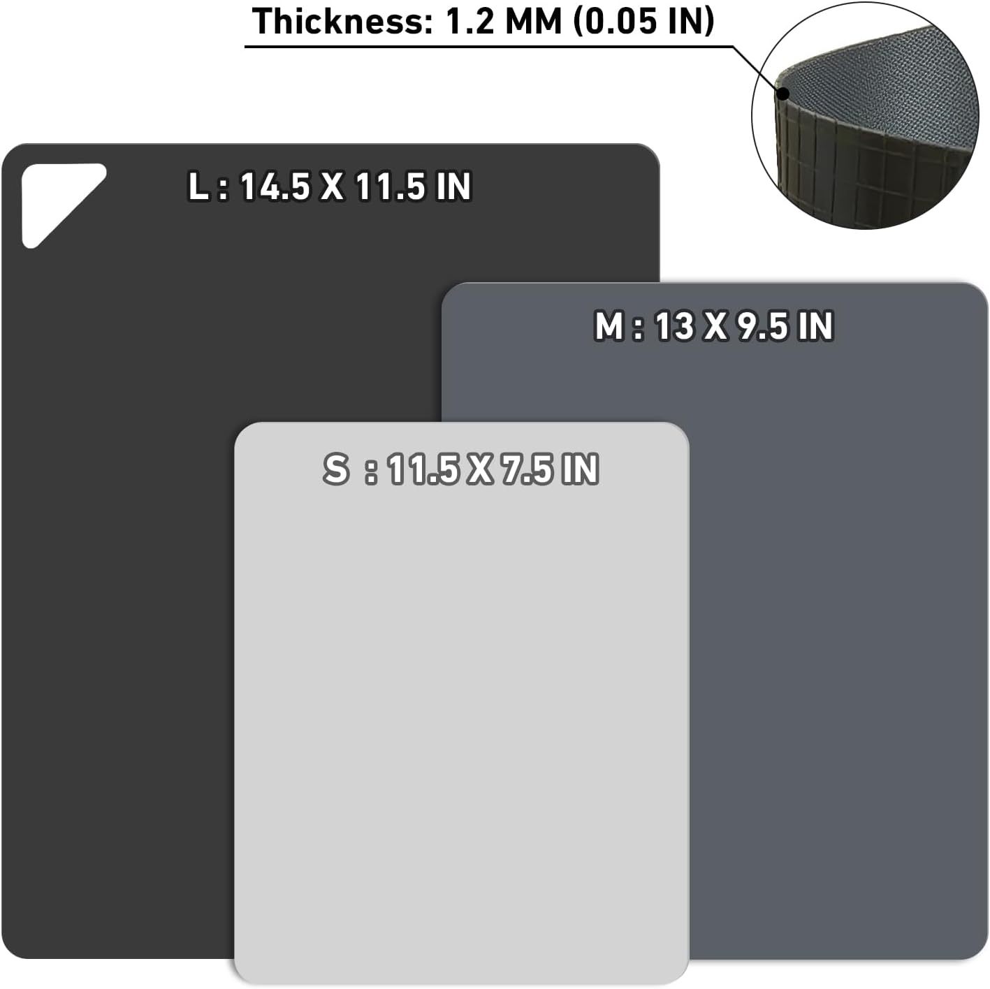 WK Flexible Plastic Cutting Boards Mats for Kitchen, Flexible Non Slip Cutting Mat, Thin Cutting Sheets, BPA Free, Dishwasher Safe, Multi Sizes