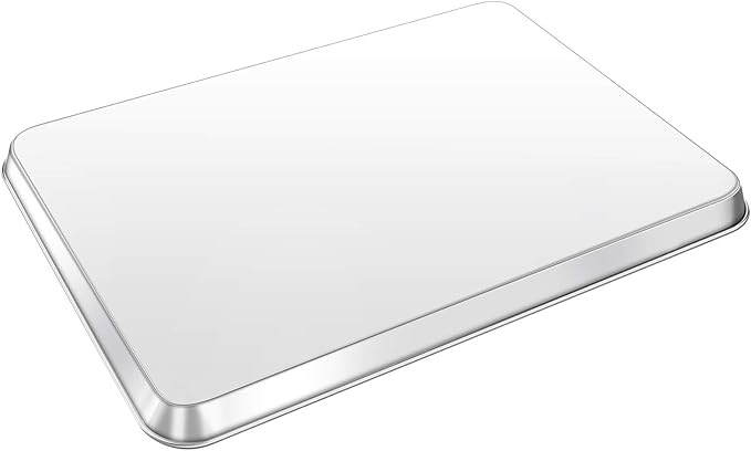 Baking Sheet, Yododo Stainless Steel Baking Pans Tray Cookie Sheet Toaster Oven Tray Pan Cookie Pan, Non Toxic & Healthy, Superior Mirror Finish & Rust Free, Easy Clean & Dishwasher Safe - 17.3 inch