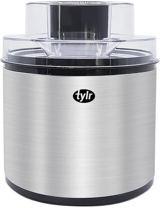 Tylr 2 Quarts Ice Cream Maker, Sorbet, Yogurt, Milkshakes, Smoothie and more, with One Touch program in as little as 20 minutes.