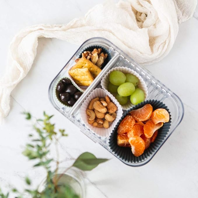 The Silicone Kitchen Reusable Silicone Baking Cup Silicone Muffin Liners for Cupcakes, BPA Free, Regular, 12 Pack, White Blue Green