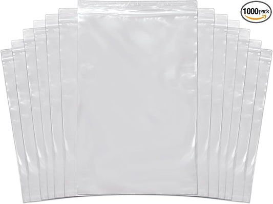 SNL | 5" X 7" - 2 MIL - 1,000 Bags | Medium | Strong | Zipper Lock Reclosable, Clear, Disposable, Plastic Bags, For Food and Storage