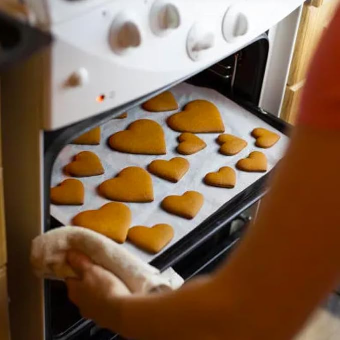 Heart Cookie Cutters Set 6Pcs, Stainless Steel Sturdy Metal Fondant Cookie Cutters Biscuit Mold Kitchen Accessories Tool, Valentine's Day Holiday Birthday Family Party