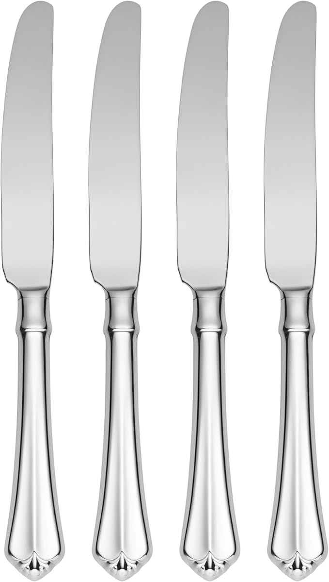Oneida Juilliard Fine Flatware Dinner Knives, 0.65 LB, Metallic