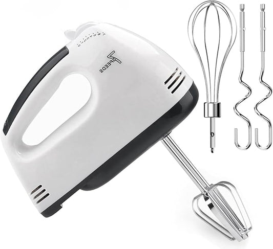 Hand Mixer, 7 Speed Electric Cake Whisk Food Mixer Self-Control/Turbo Boost with 5 Stainless Steel Accessory Food Beater for Cake Bread (size 3)