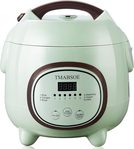 Rice Cooker 6 Cup (Cooked), Small Rice Cooker with 6 Cooking modes,24-Hr Delay Timer and Auto Keep Warm Function, Non-Stick Inner Pot,1.6L Suitable For 1-3 People