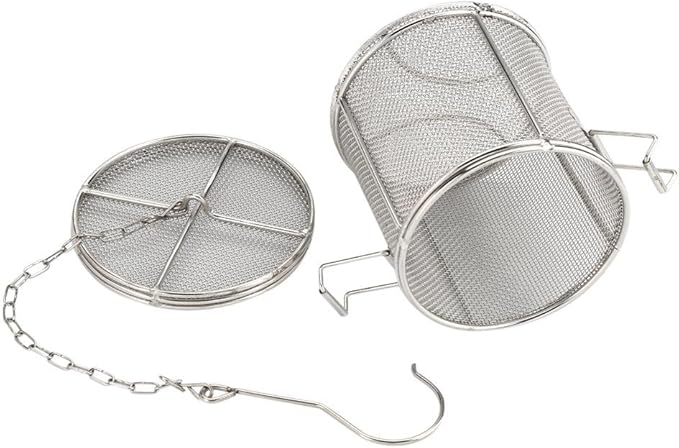 AUNMAS Tea Infuser for Loose Leaf Tea, Stainless Steel Tea Strainer Soup Seasonings Seperation Basket Filter with Chain(2#)