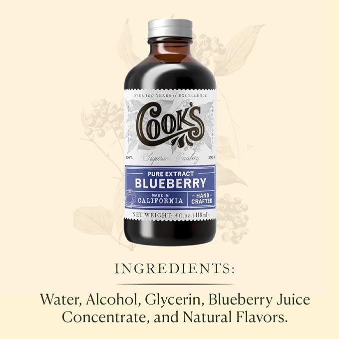 Cook's, Blueberry Extract for Baking, Pies, Jam, Jellies, Candies, Syrup, 16 oz