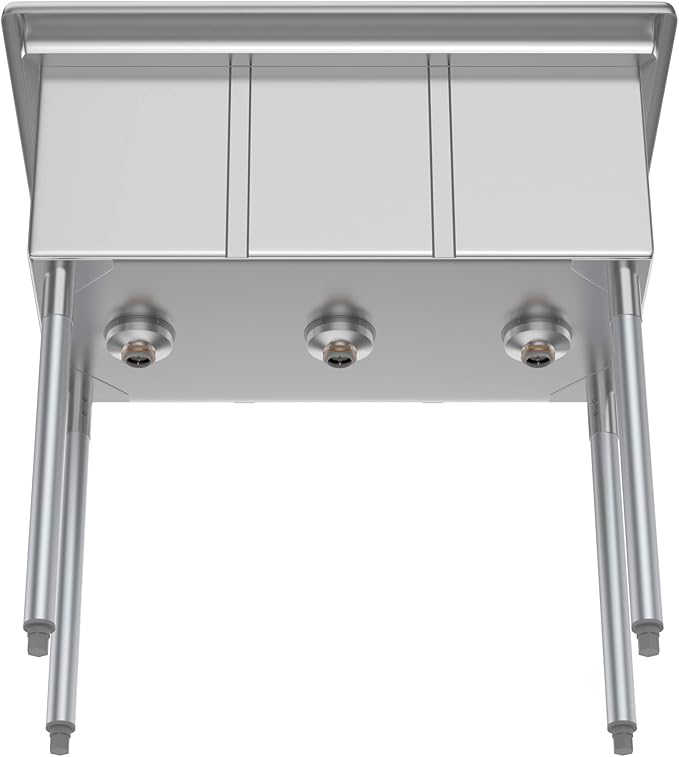 KoolMore 36" 3 Compartment Stainless Steel Triple Bowl NSF Commercial Kitchen Sink - Bowl Size 10" x 14" x 10"