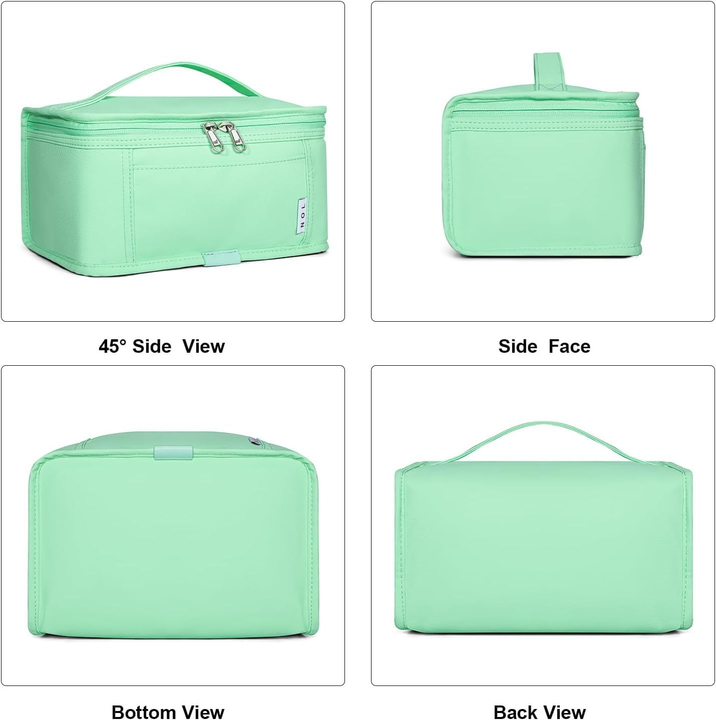 NOL Natural Organic Lifestyle Small Lunch Bag Mini Lunch Box Insulated Lunch Bag for Men/Women Leakproof Cooler Tote Bag Lightweight Nylon Waterproof Lunch Box For Work,Mint green