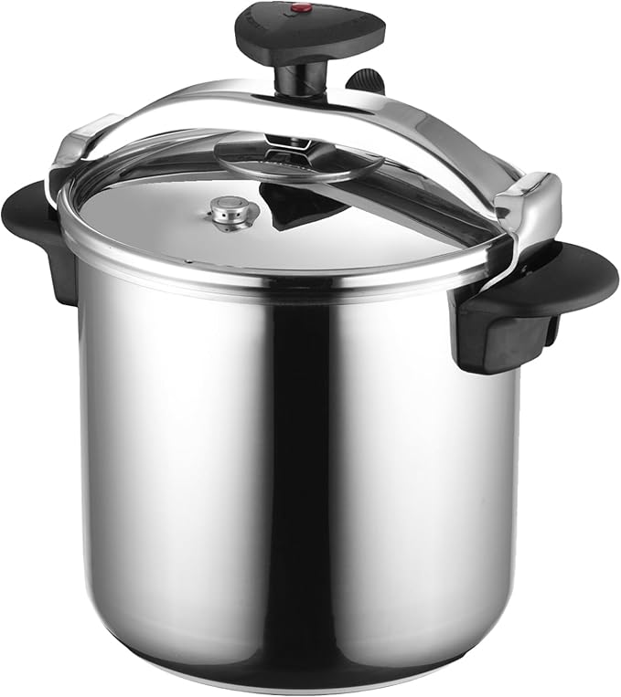 MAGEFESA Star Pressure Cooker, 14.8-Quart, 18/10 Stainless Steel, Works on All Stovetops (Induction Compatible), Safety Lock & 8 PSI Cooking