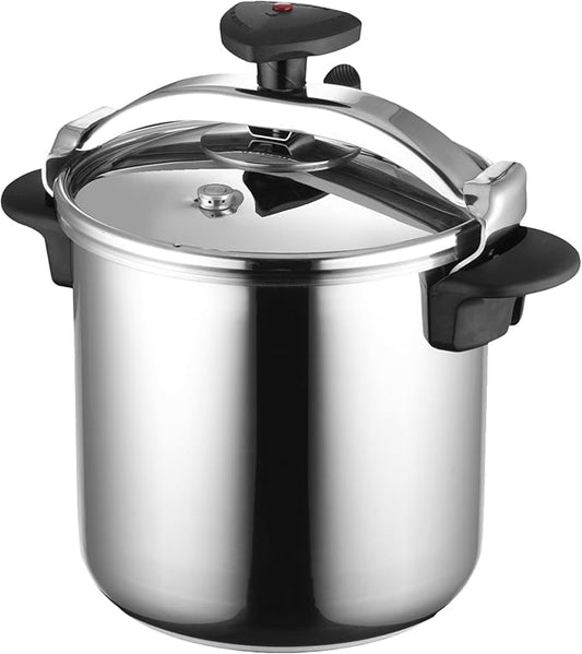MAGEFESA Star Pressure Cooker, 14.8-Quart, 18/10 Stainless Steel, Works on All Stovetops (Induction Compatible), Safety Lock & 8 PSI Cooking