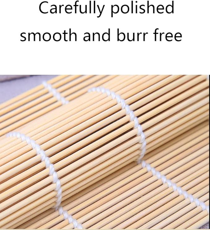 4 Pack Bamboo Sushi Rolling Mat, Sushi Roll Maker (9.5" x 9.6")