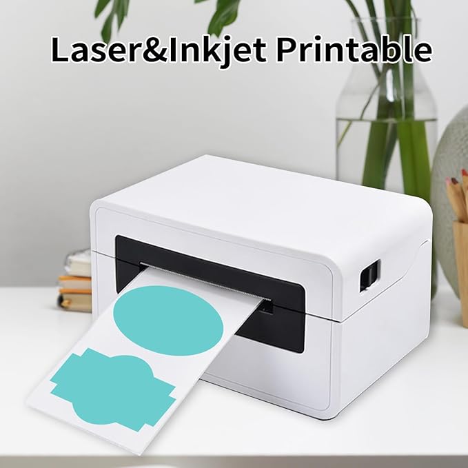 Blue Labels - 250 PCS 3" x 2" Fancy Shape Stickers for Storage Boxes or Food Jars - Holiday Tags