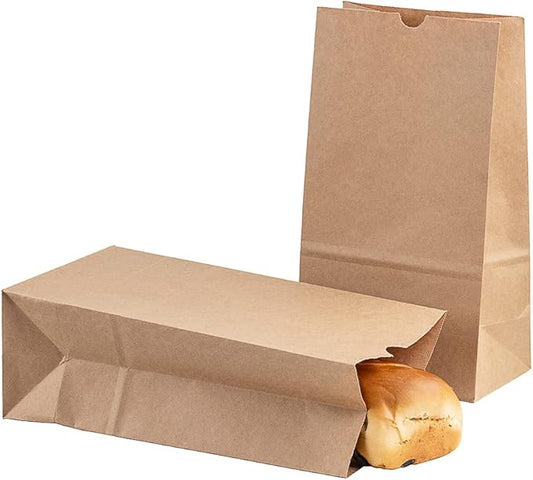 Restaurantware Bag Tek 12 LB Disposable Lunch Bags 100 Sturdy Take-Out Bags - Flat Bottom Great For Restaurants Cafes And Bakeries Brown Kraft Popcorn Bags