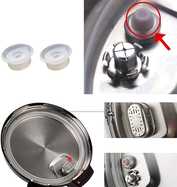 8Qt Silicone Sealing Ring with Steam Release Valve (3-Pack) - Dishwasher Safe Replacement Gasket Fits Select Instant Pot 8Qt Models (Ultra, Viva, Duo Plus, IP-DUO80, IP-LUX80).