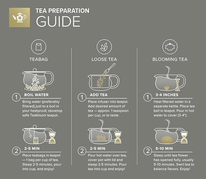 Teabloom Kyoto 2-in-1 Tea Kettle/Tea Maker – Heatproof Glass Teapot with Removable Loose Tea Filter – Tea Connoisseur's Choice