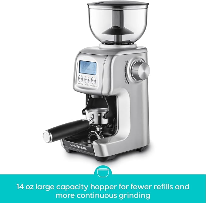 CASABREWS Tornado Electric Conical Burr Coffee Grinder, 77 Precision Grind Settings for Espresso to French Press, Special for Barista and Coffee Lovers