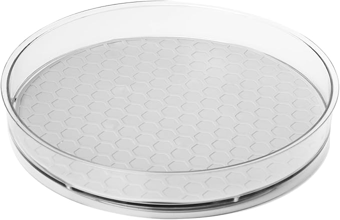 Spectrum Lazy Susan Organizer, Hexa Medium (1-Pack) - Lazy Susan Turntable for Cabinet, Refrigerator, Pantry, Table, & Shelf - Rotating & Spinning Pantry Organization - Spice Rack Storage for Fridge